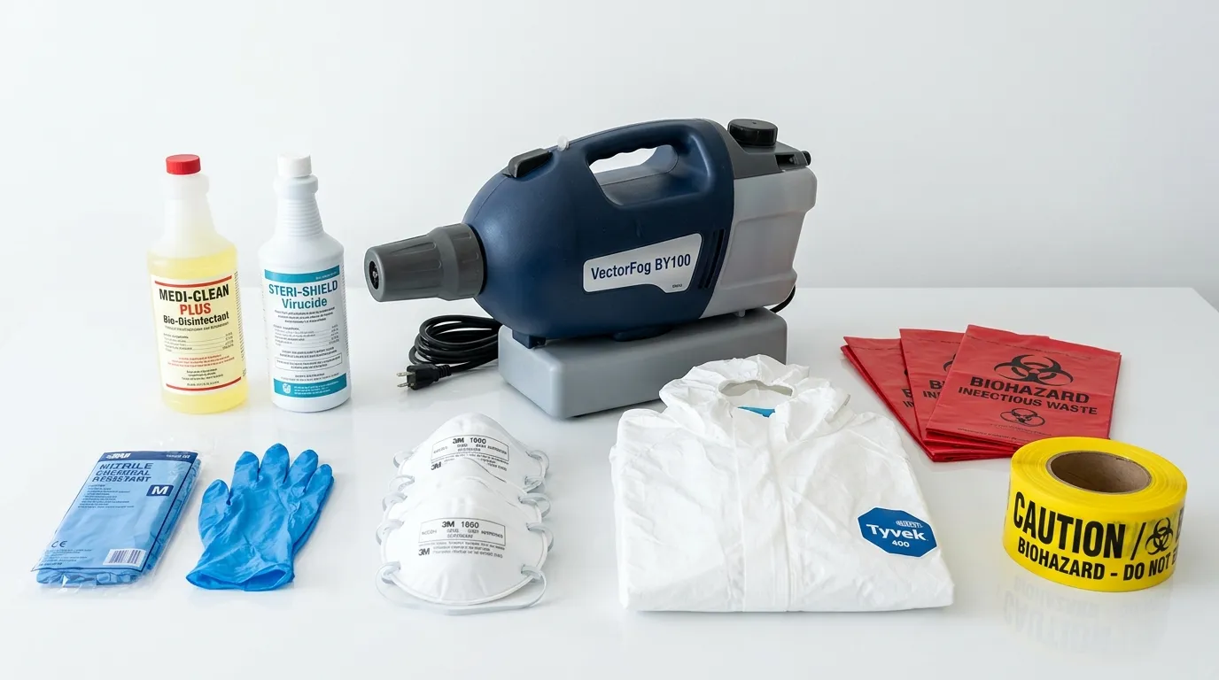 Professional biohazard remediation crew working in Silver Lakes